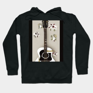 Acoustic Guitar with Floral Hoodie